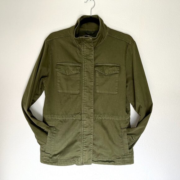 Womens PrAna Sancho Jacket EUC Size M Olive Green Military Cargo Pocket - Picture 2 of 16